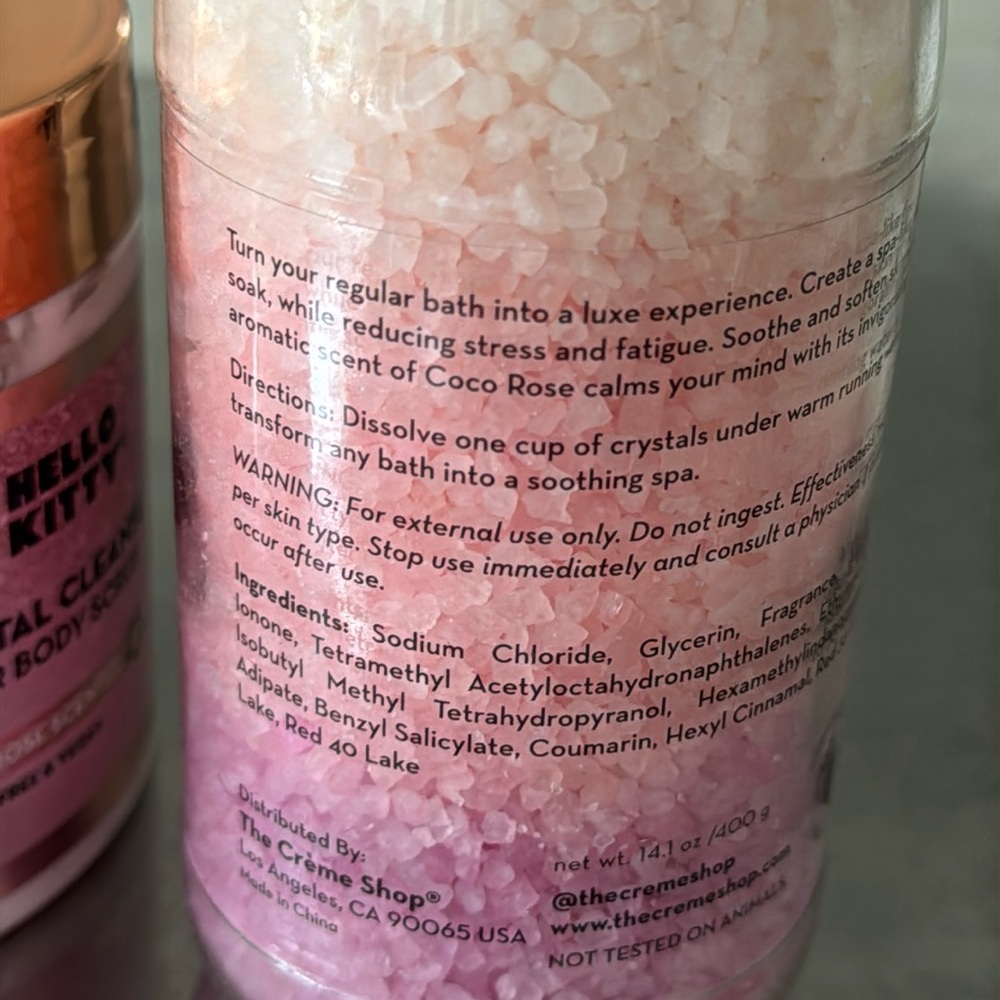 The Creme Shop X HELLO KITTY Sugar Body Scrub and Bath Crystals NWOT - Picture 7 of 11